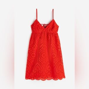 H&M Red Eyelet Dress